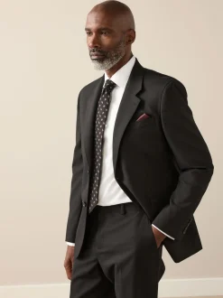 Next Noir - Slim Fit (Slim Fit) - Veste de costume Signature Nova Fides en 100% laine italienne