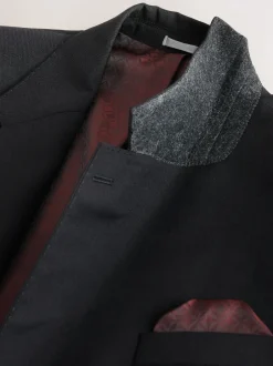 Next Noir - Slim Fit (Slim Fit) - Veste de costume Signature Nova Fides en 100% laine italienne