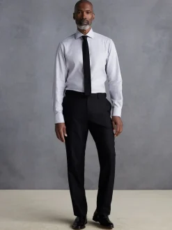 Next Noir - Slim Fit (Slim Fit) - Pantalons Signature en 100 % laine avec ceinture Motion Flex Clearance