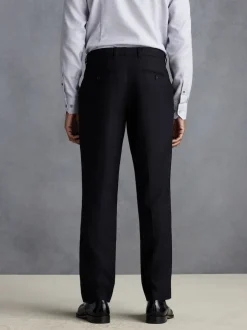 Next Noir - Slim Fit (Slim Fit) - Pantalons Signature en 100 % laine avec ceinture Motion Flex Clearance