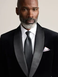 Next Noir - Slim Fit (Slim Fit) - Blazer Signature Pontoglio en velours italien avec revers châle Best