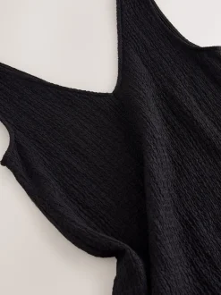 Next Noir - Slip dress texturée en jersey Clearance