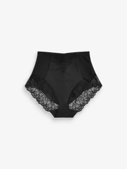 Next Noir - Slips gainants fermes pour le contrôle du ventre Culotte taille haute Clearance