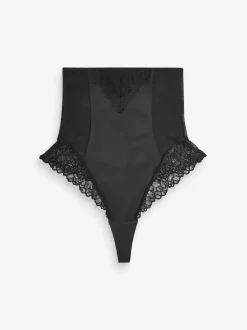 Next Noir - Slips gainants fermes pour le contrôle du ventre Super Taille haute Thong Outlet
