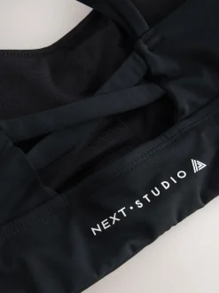 Next Noir - Soutien-gorge de sport à bretelles et dos à impact moyen New
