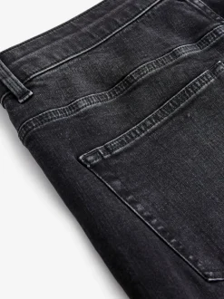 Next - Straight Fit Classic Jeans extensibles Noir Outlet