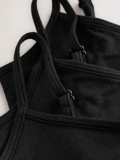 Next Noir - Strappy Raccourci Hauts 3 Lot (5-16ans) Outlet