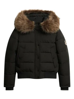 Superdry - Everest Hooded Bomber Veste Noir New