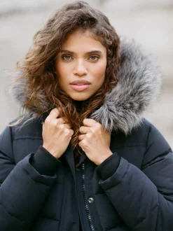 Superdry - Everest Hooded Bomber Veste Noir New