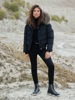 Superdry - Everest Hooded Bomber Veste Noir New