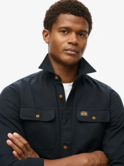 Superdry Noir - Surchemise Trailsman coupe décontractée Discount