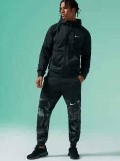 Nike - Sweat à capuche d'entraînement zippé Therma-FIT Noir