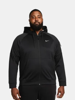 Nike - Sweat à capuche d'entraînement zippé Therma-FIT Noir