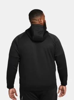 Nike - Sweat à capuche d'entraînement zippé Therma-FIT Noir