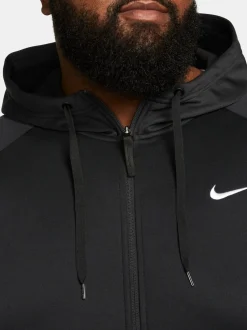 Nike - Sweat à capuche d'entraînement zippé Therma-FIT Noir