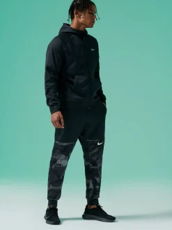 Nike - Sweat à capuche d'entraînement zippé Therma-FIT Noir