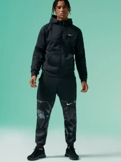Nike - Sweat à capuche d'entraînement zippé Therma-FIT Noir