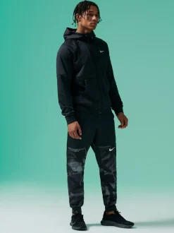 Nike - Sweat à capuche d'entraînement zippé Therma-FIT Noir
