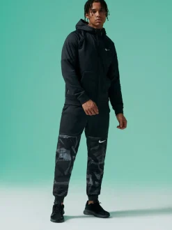 Nike - Sweat à capuche d'entraînement zippé Therma-FIT Noir