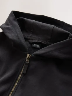 Next Noir - Sweat à capuche zippé en coton riche (3-16ans) New