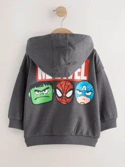 Next Noir - Sweat à capuche zippé Marvel (9 mois à 8 ans) Hot