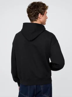 Gap - Sweat-shirt à capuche poids lourd surdimensionné Noir Discount