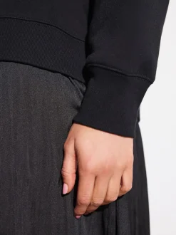 Next Noir - Sweat-shirt 2en1 avec jupe mi-longue en satin Best