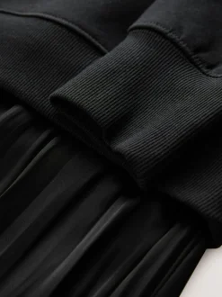 Next Noir - Sweat-shirt 2en1 avec jupe mi-longue en satin Best