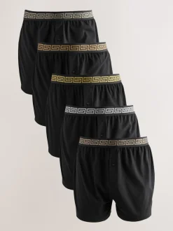 Next Noir à taille métallisée - Boxers amples Hot