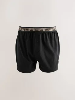 Next Noir à taille métallisée - Boxers amples Hot