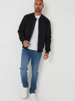 Threadbare Noir - bomber brossé en fausse laine Hot