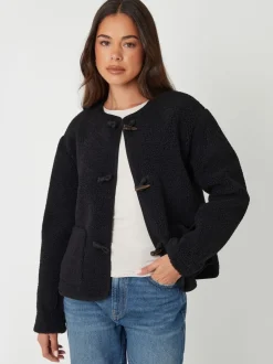 Threadbare Noir - Borg Veste en laine polaire Discount