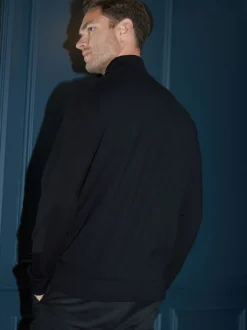 Threadbare Noir - Col roulé tricoté Pull Online