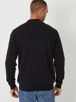 Threadbare Noir - Coton Blend Tricoté Cardigan Clearance