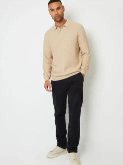 Threadbare Noir - Coupe droite Canvas Pantalons With Extensible Sale