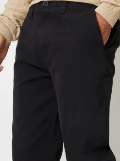 Threadbare Noir - Coupe droite Canvas Pantalons With Extensible Sale