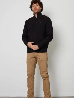 Threadbare - Sweat-shirt à col zippé Noir Clearance