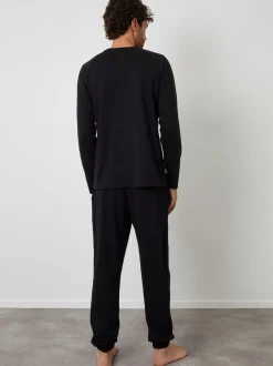 Threadbare Noir - Sweat-shirts & Joggings Lounge 2 Pièces Ensemble Clearance