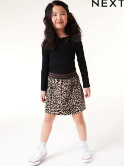 Next - Top côtelé à manches longues (3-16ans) Noir