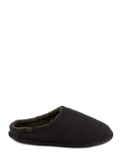 Totes Noir - Mens Isotoner Sport Quilted Mule Slippers Sale