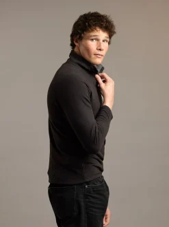 Trespass Noir - Zippé au quart en polaire Blackford Micro Best