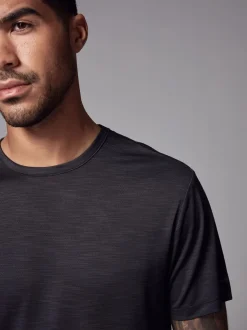 Next - T-shirt à manches courtes - Haut d’entraînement Active Gym Noir Clearance