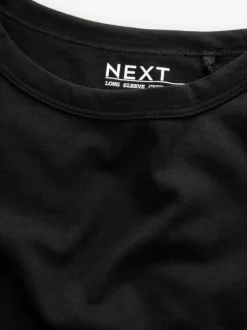 Next - T-shirt à manches longues de cou d'équipage Noir Hot