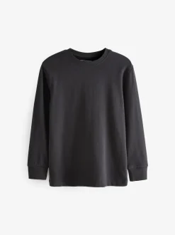 Next - T-shirt confortable à manches longues (3-16 ans) Noir Outlet