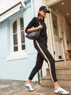 Next - T-shirt manches longues Col rond épais Noir Online