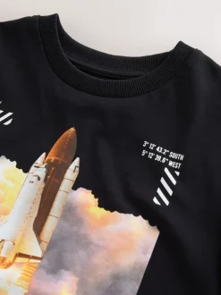 Next Noir - T-shirt NASA à manches courtes (3-16ans) Best
