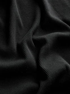 Next Noir - T-shirt ras du cou côtelé à manches courtes Hot