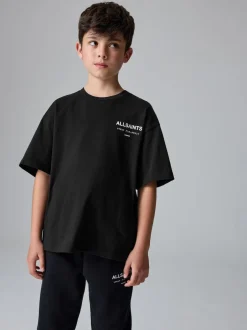 smALLSAINTS - T-shirt oversize en Coton à Col rond Noir Online
