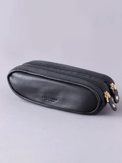 Lakeland Leather - Étui Lakeland en cuir à deux verres Noir Discount