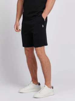 U.S. Polo Assn Noir - US Polo Assn Double Horsemen Sweat homme Shorts 100% coton Discount